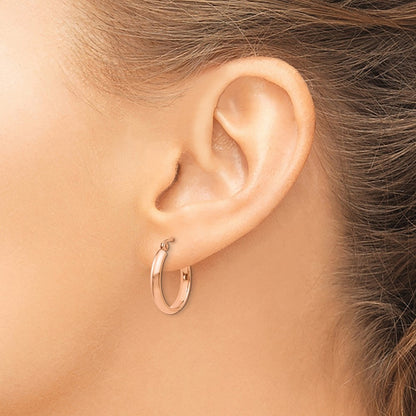 10K Rose Gold Hoop Earrings