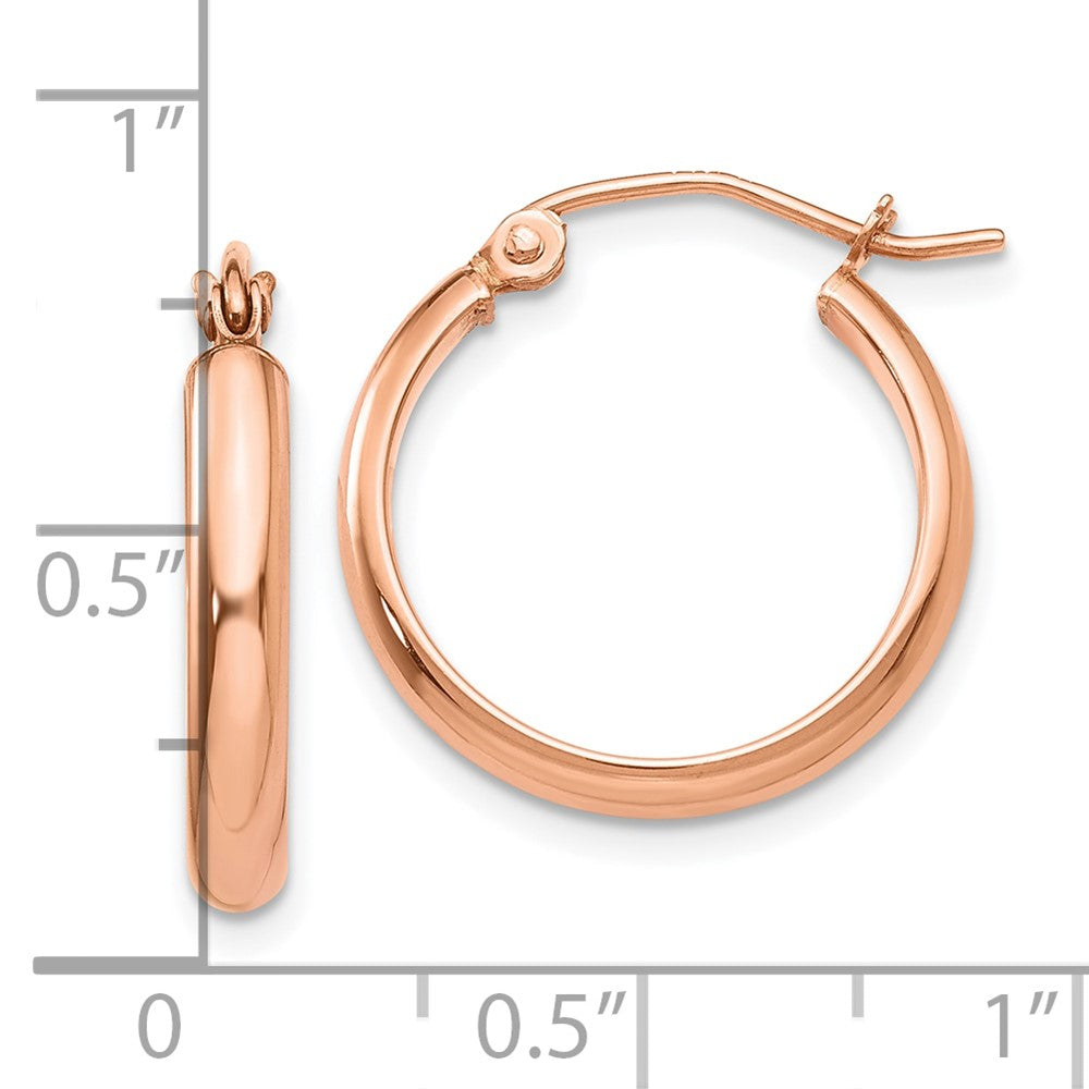 10K Rose Gold Hoop Earrings