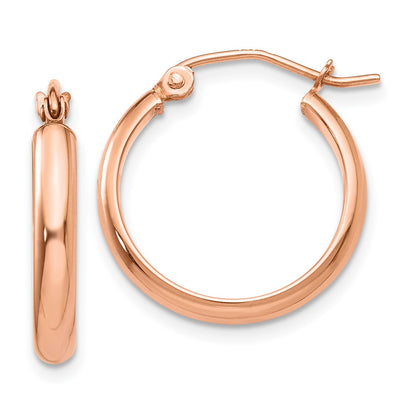10K Rose Gold Hoop Earrings