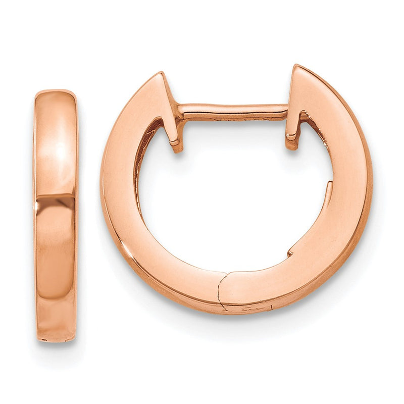10K Rose Gold Hinged Hoop Earrings