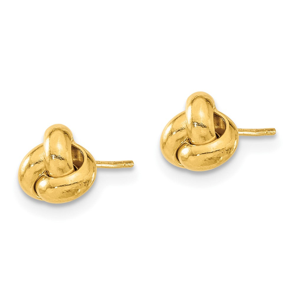 10K Yellow Gold Polished Love Knot Post Earrings