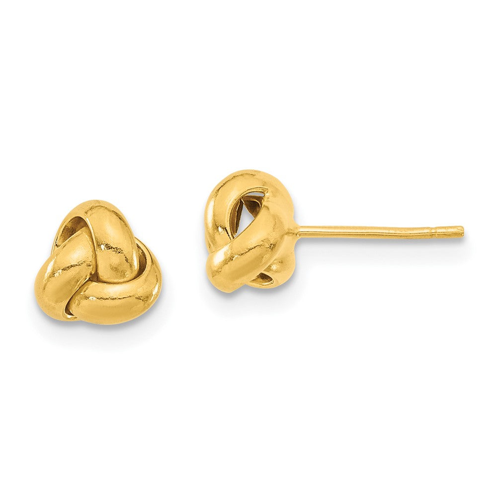 10K Yellow Gold Polished Love Knot Post Earrings