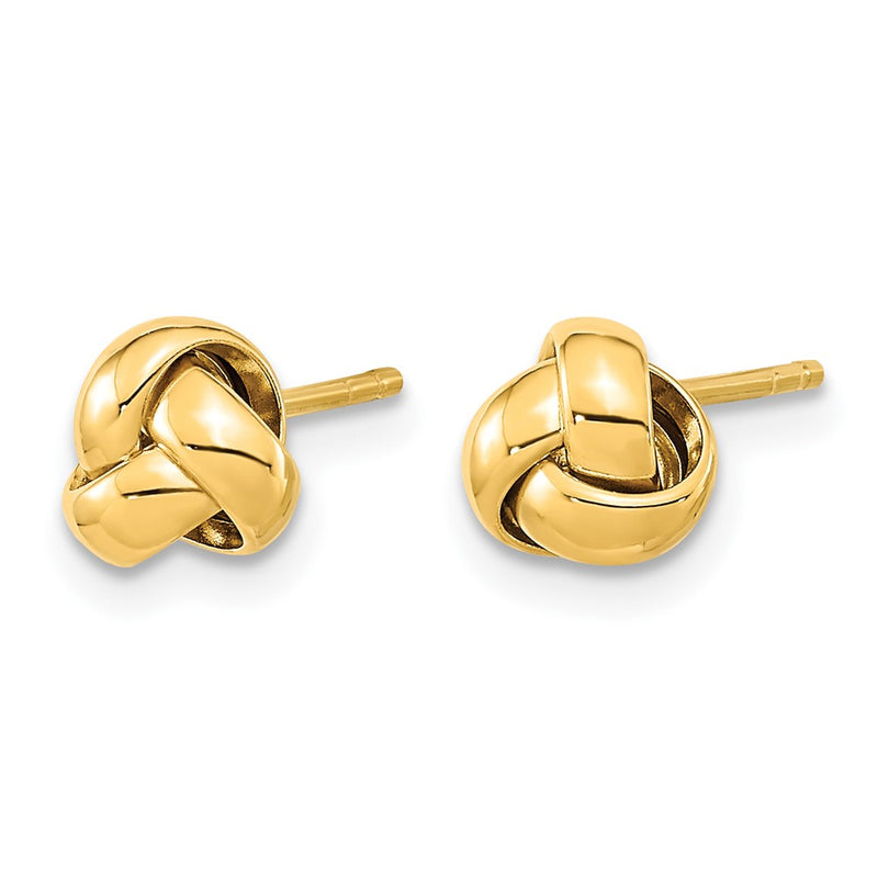 10K Yellow Gold Polished Love Knot Post Earrings