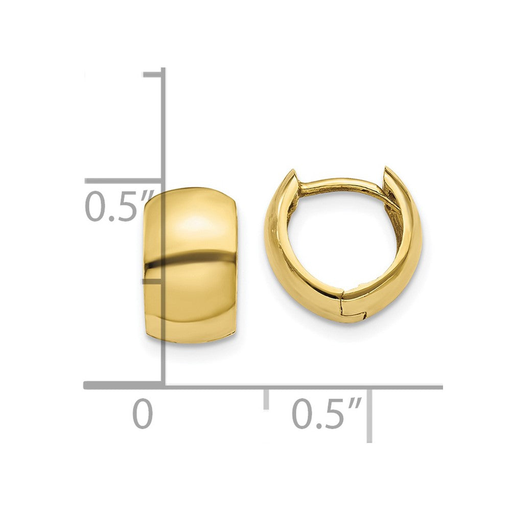 10K Yellow Gold 10K Hinged Hoop Earrings