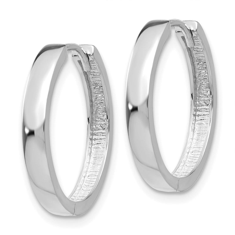 10K White Gold Hinged Earrings
