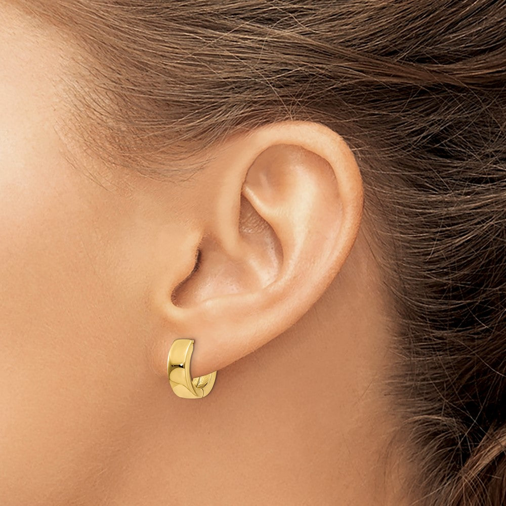 10K Yellow Gold 10K Hinged Hoop Earrings