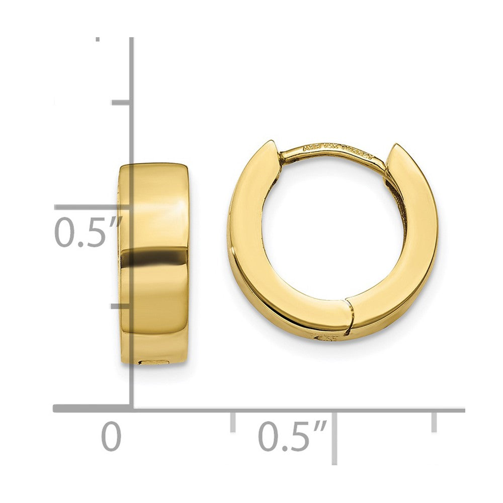 10K Yellow Gold 10K Hinged Hoop Earrings
