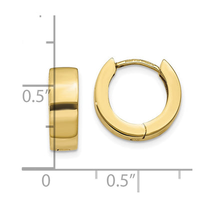 10K Yellow Gold 10K Hinged Hoop Earrings
