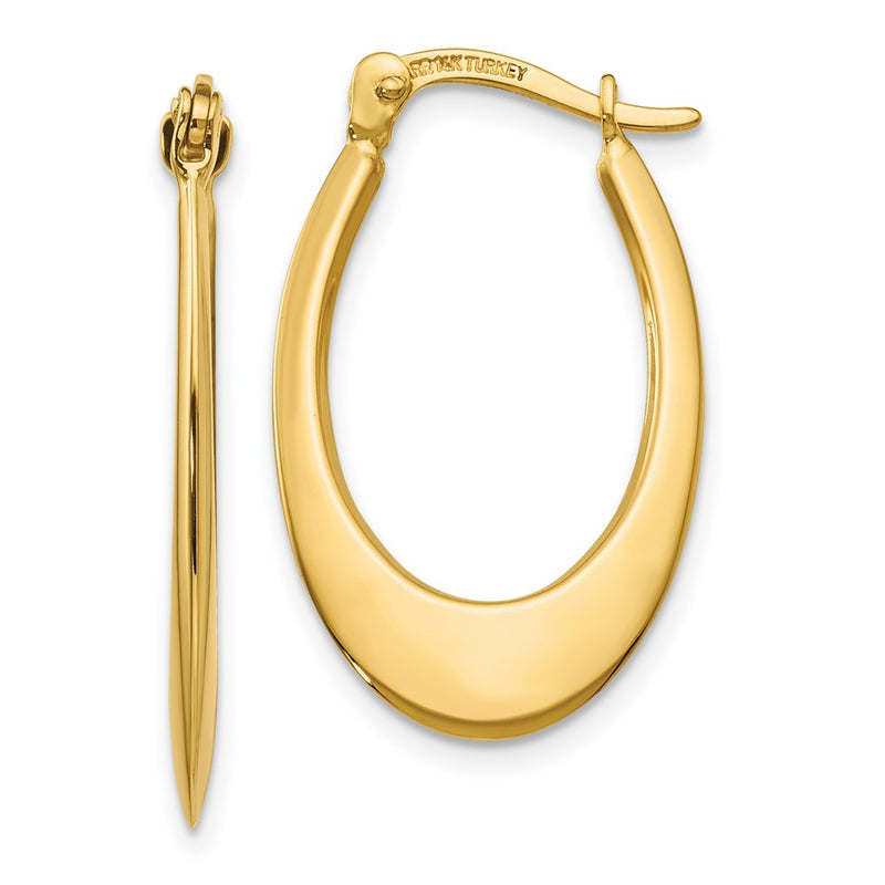 10K Yellow Gold 10K Polished Hoop Earrings