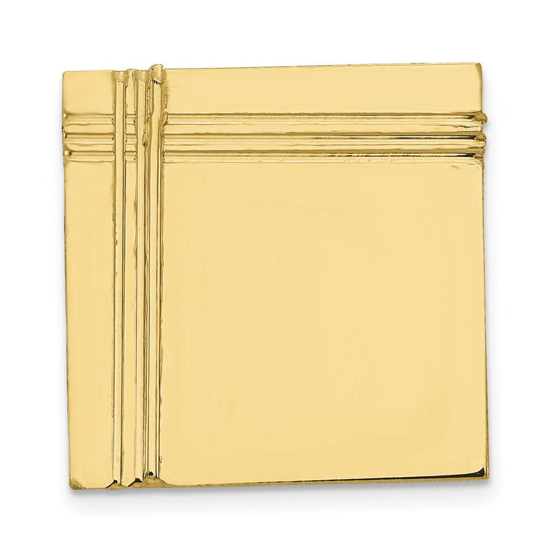 10K Yellow Gold 10K Men'S Square With Line Design Tie Tac