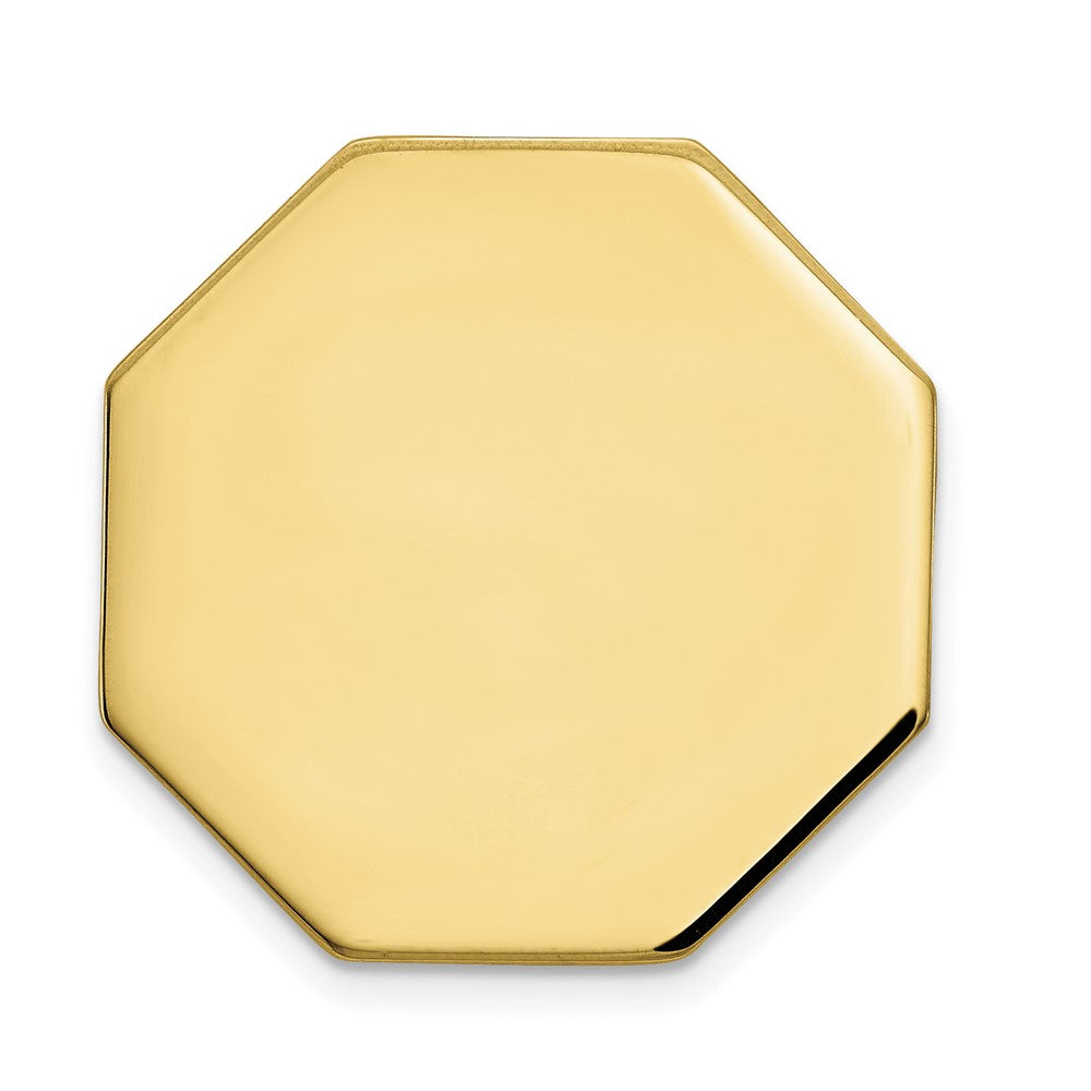 10K Yellow Gold 10K Men'S Octagonal Tie Tac