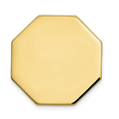 10K Yellow Gold 10K Men'S Octagonal Tie Tac