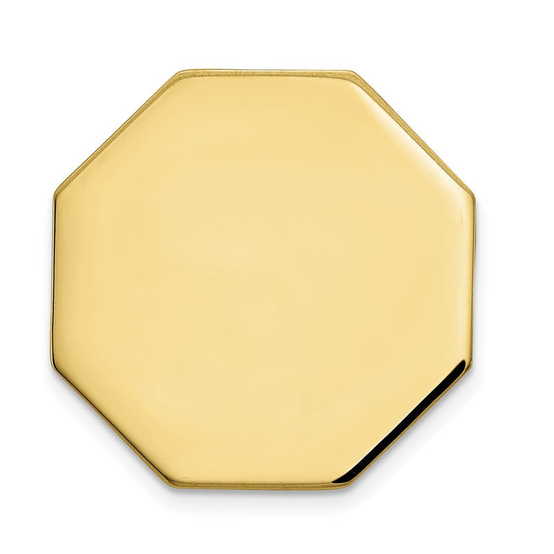 10K Yellow Gold 10K Men'S Octagonal Tie Tac