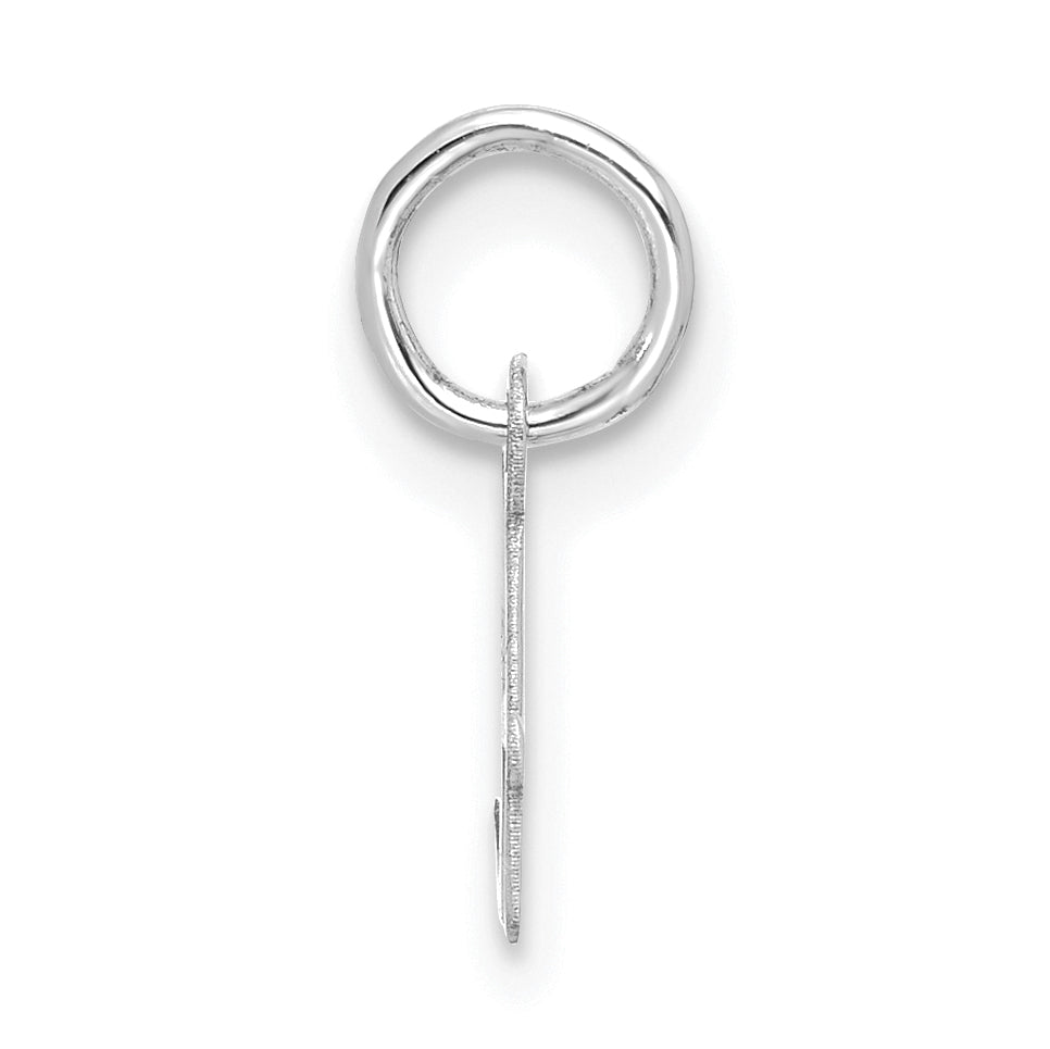 10K White Gold 10Kw Small Script Initial A Charm
