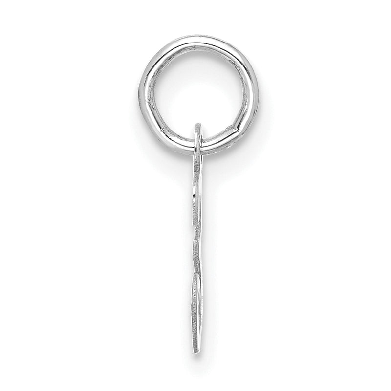 10K White Gold 10Kw Small Script Initial E Charm