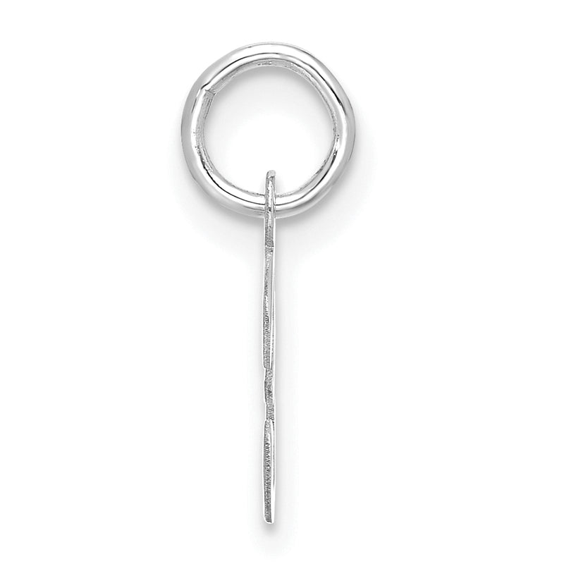 10K White Gold 10Kw Small Script Initial F Charm