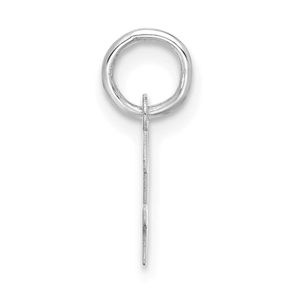 10K White Gold 10Kw Small Script Initial H Charm