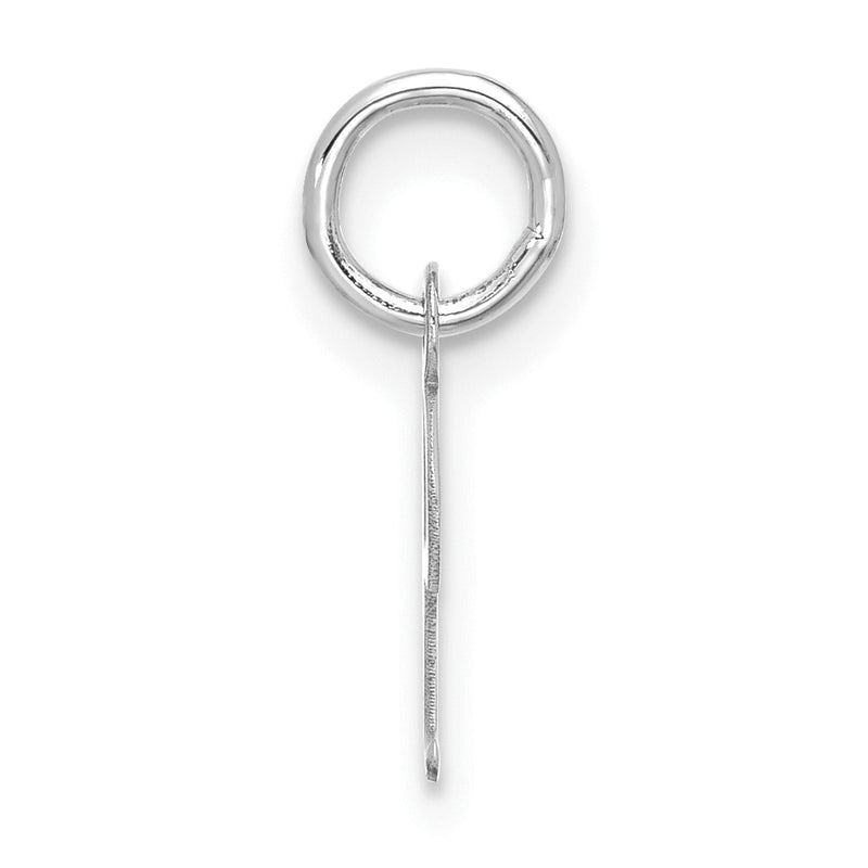 10K White Gold 10Kw Small Script Initial I Charm