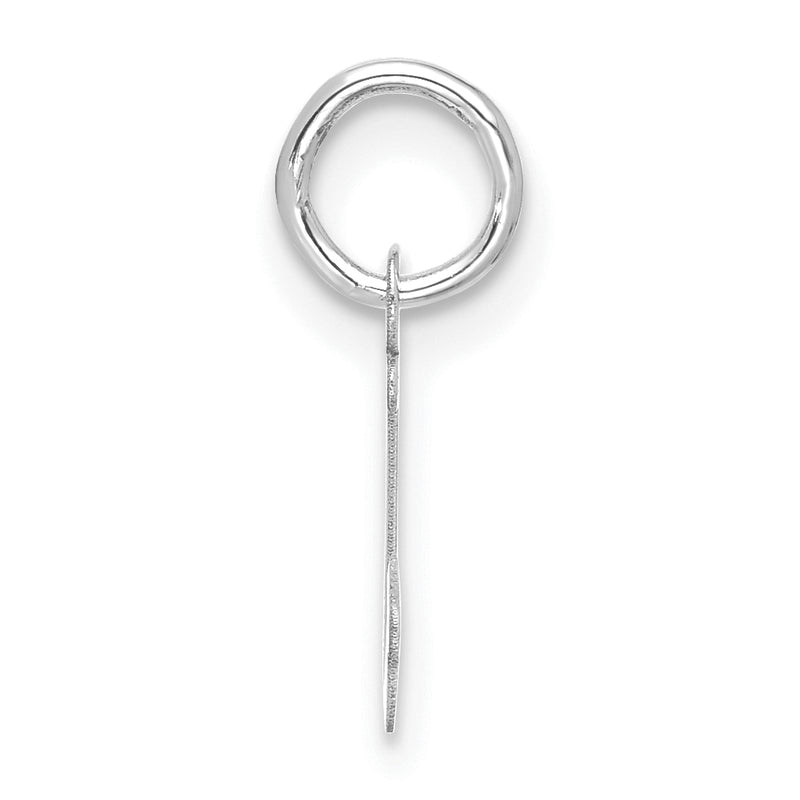 10K White Gold 10Kw Small Script Initial J Charm