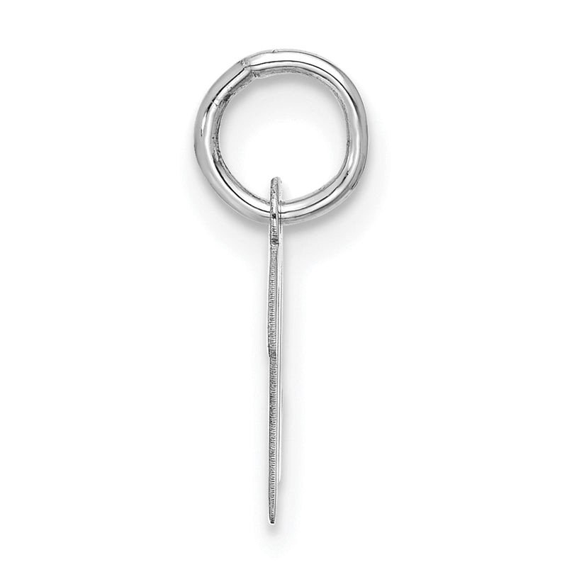 10K White Gold 10Kw Small Script Initial N Charm