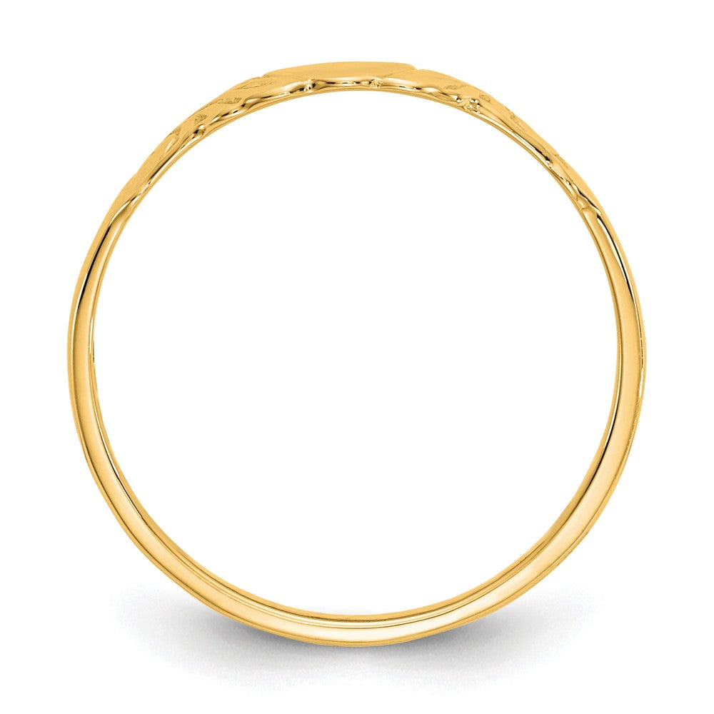 10K Yellow Gold Heart Ring