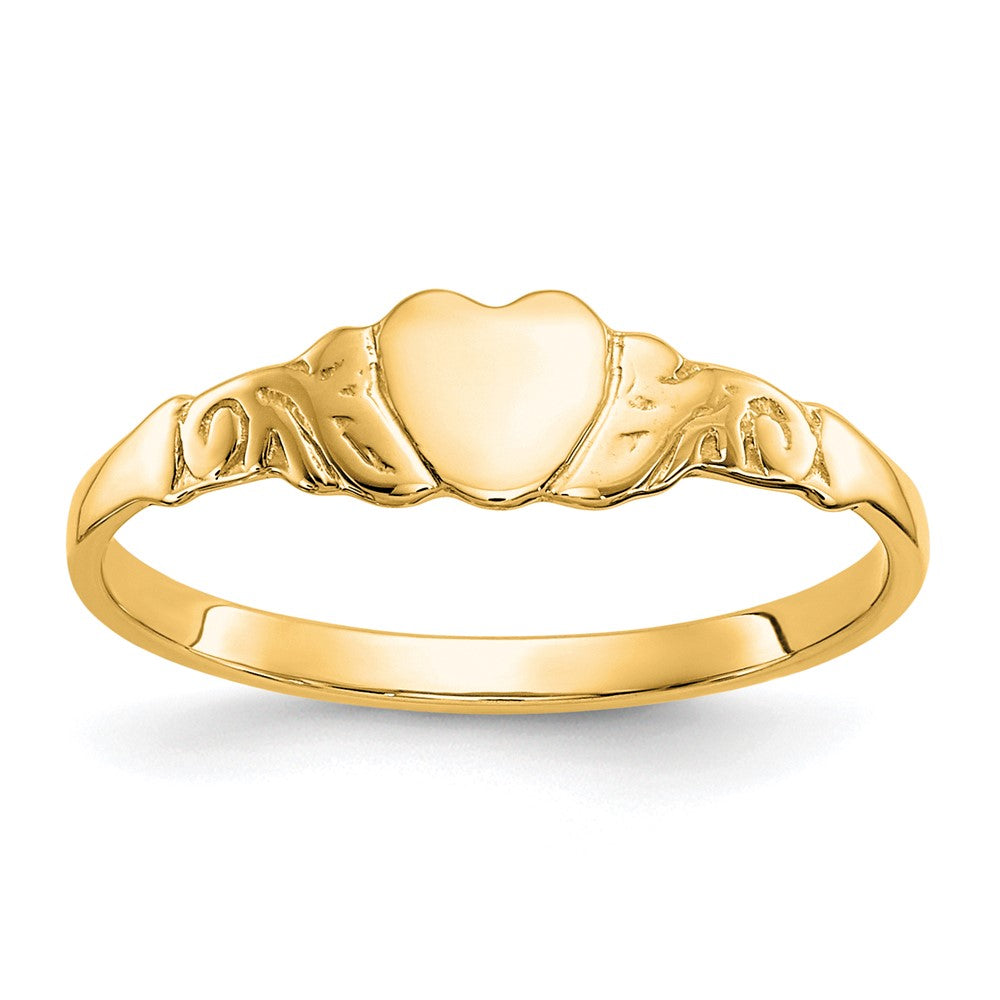 10K Yellow Gold Heart Ring