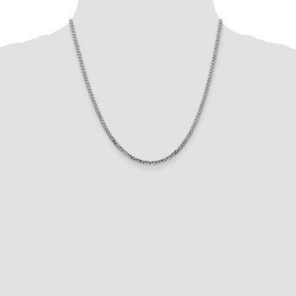 10K White Gold Wg 2.9mm Flat Beveled Curb Chain