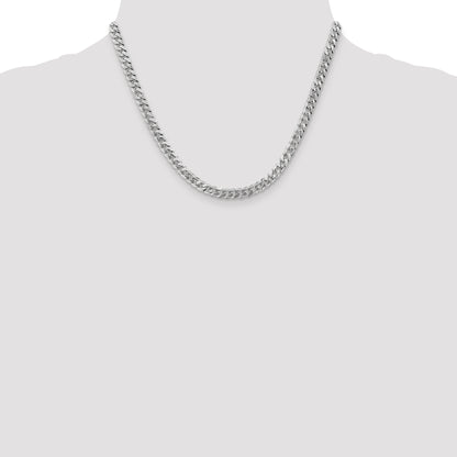 10K White Gold Wg 5.75mm Flat Beveled Curb Chain