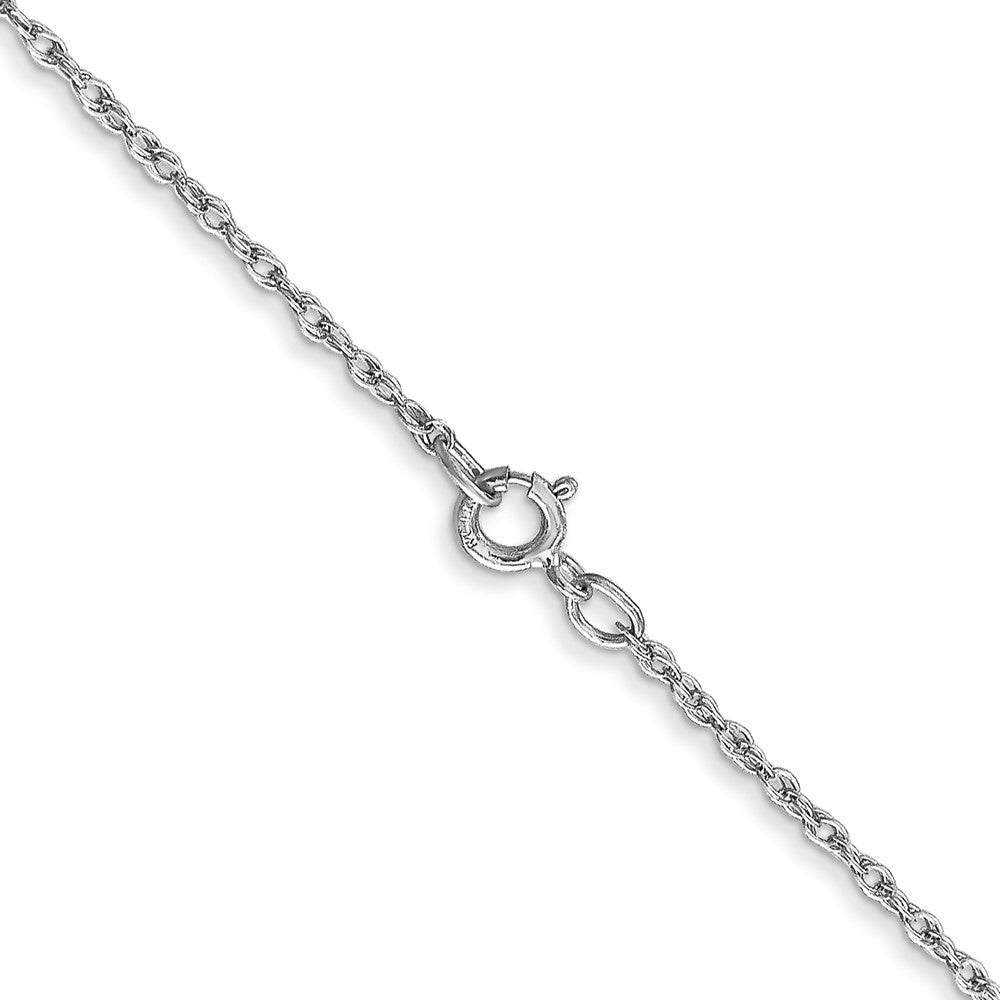 10K White Gold Wg .8mm Lite-Baby Rope Chain Necklace