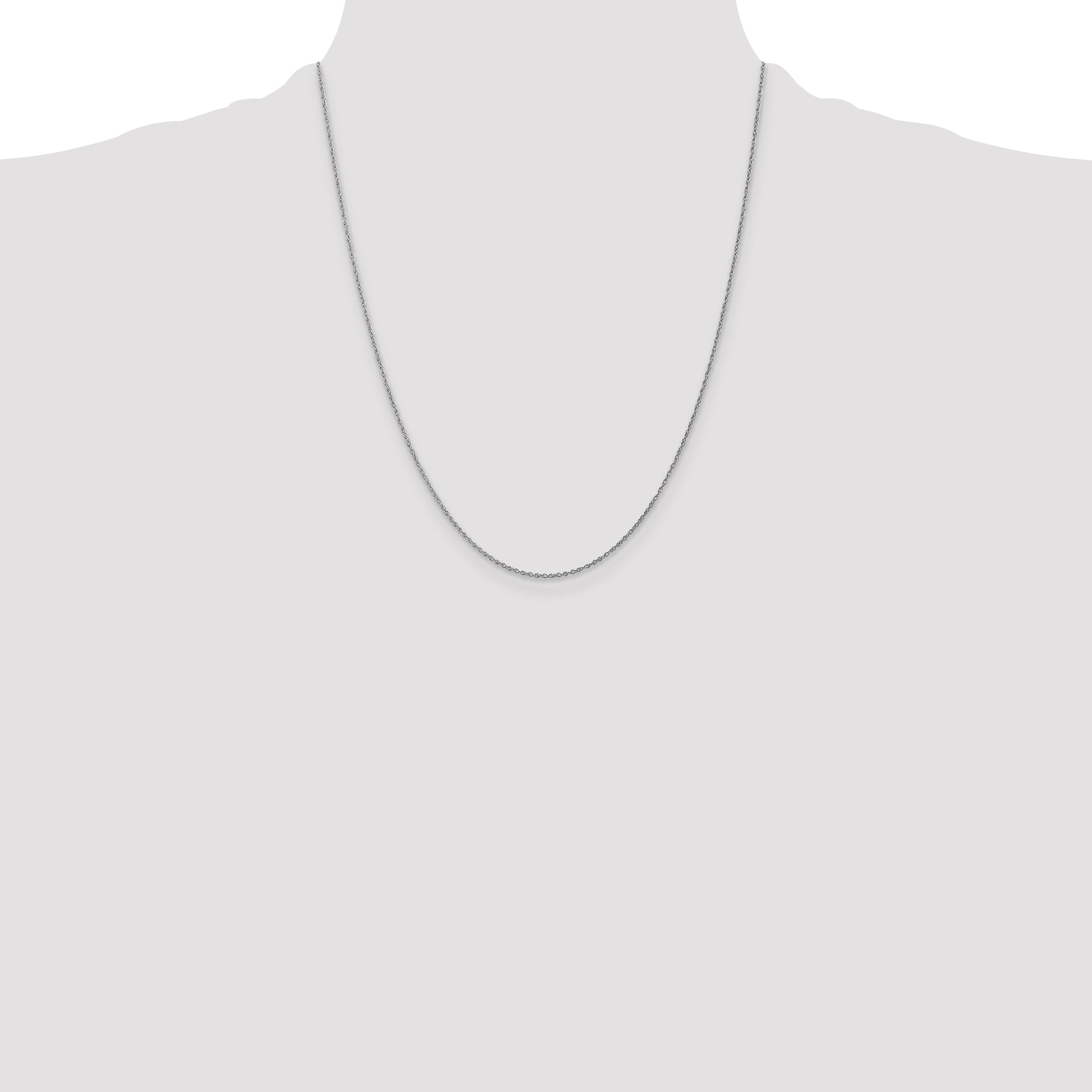 10K White Gold Wg .8mm Lite-Baby Rope Chain