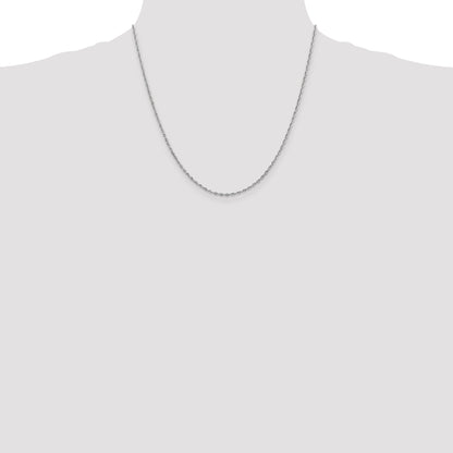 10K White Gold 1.85mm Diamond Cut Quadruple Rope Chain