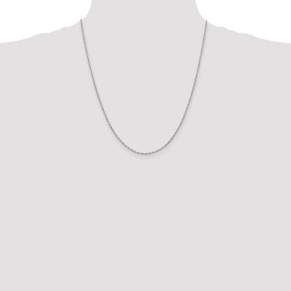 10K White Gold 1.85mm D/C Quadruple Rope Chain