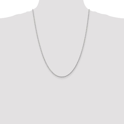 10K White Gold 2.25mm D/C Quadruple Rope Chain