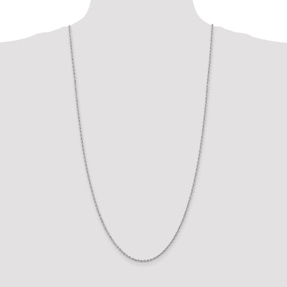 10K White Gold 2.25mm D/C Quadruple Rope Chain