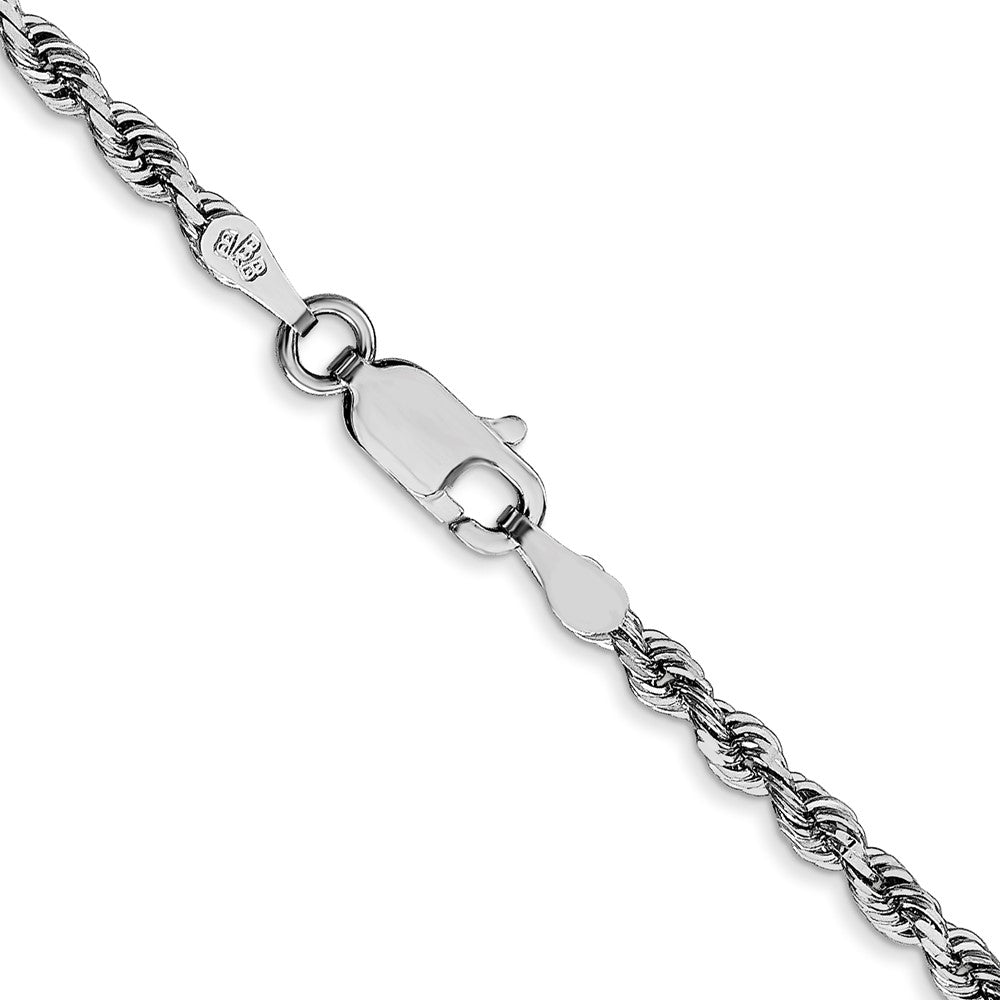 26 Inch 10K White Gold 2.75mm D/C Quadruple Rope Chain Necklace