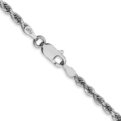 26 Inch 10K White Gold 2.75mm D/C Quadruple Rope Chain Necklace