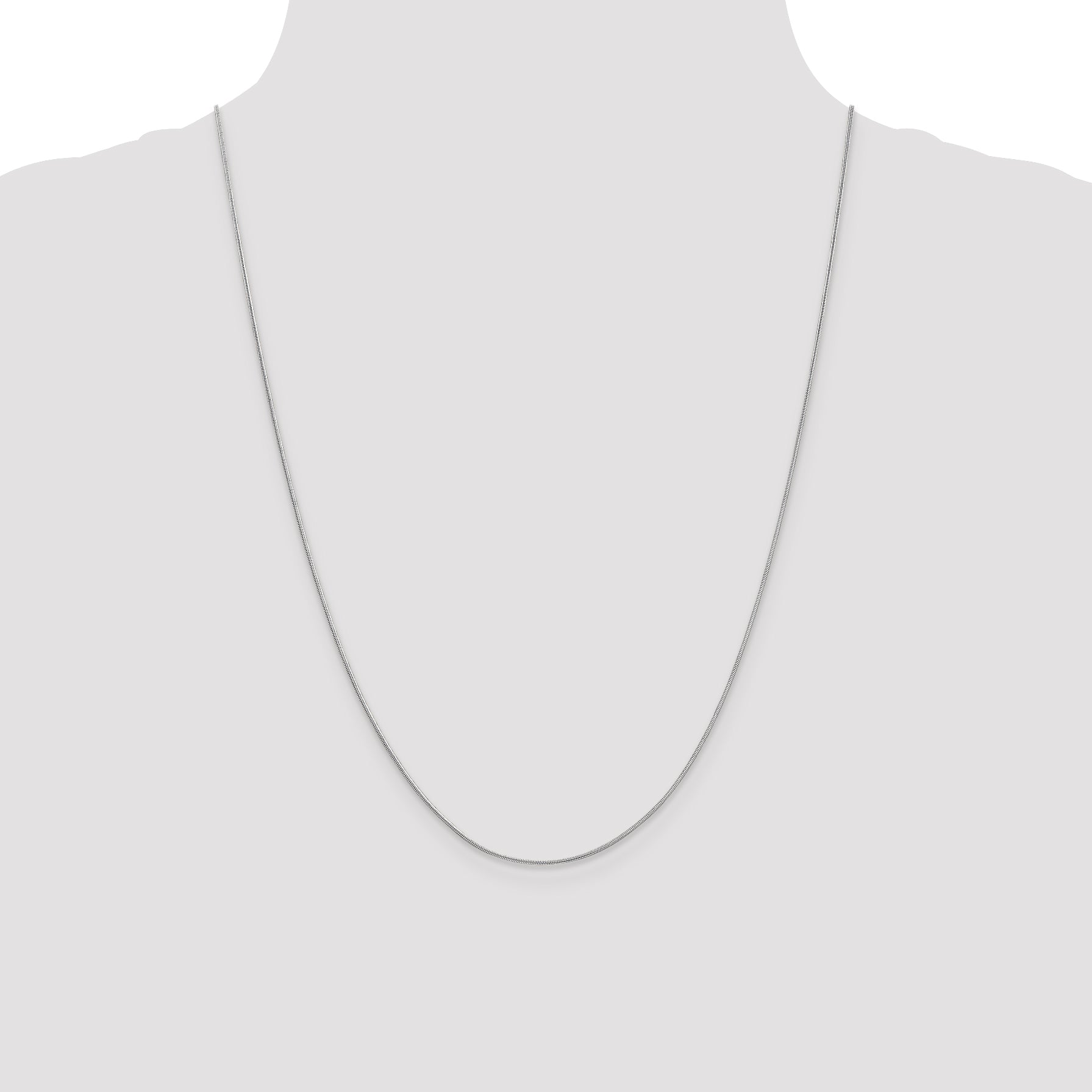 24 Inch 10K Wg .9mm Round Snake Chain
