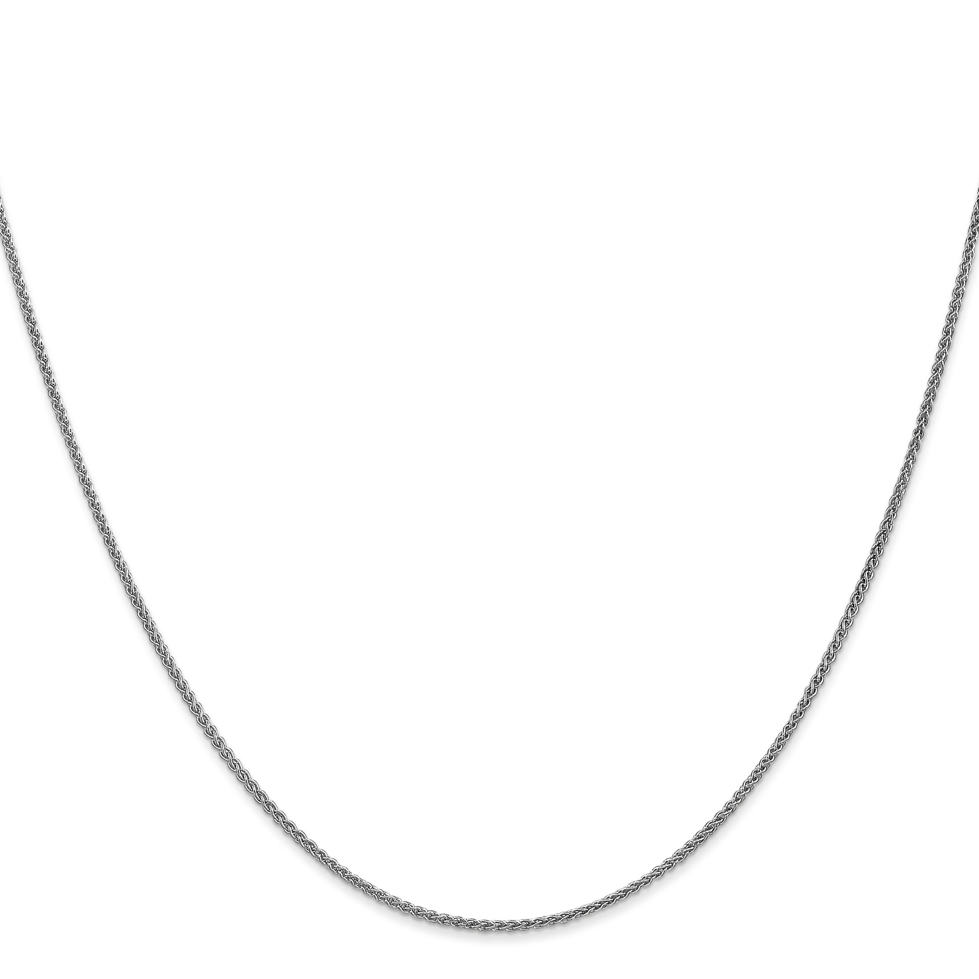 10K White Gold Wg 1.25mm Spiga Chain Necklace