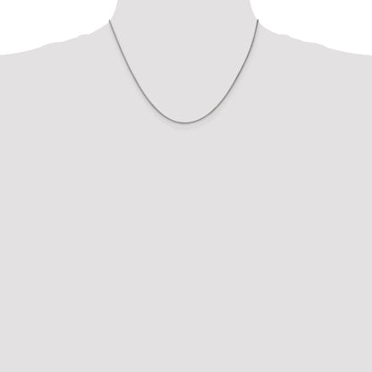 10K White Gold Wg 1.25mm Spiga Chain Necklace