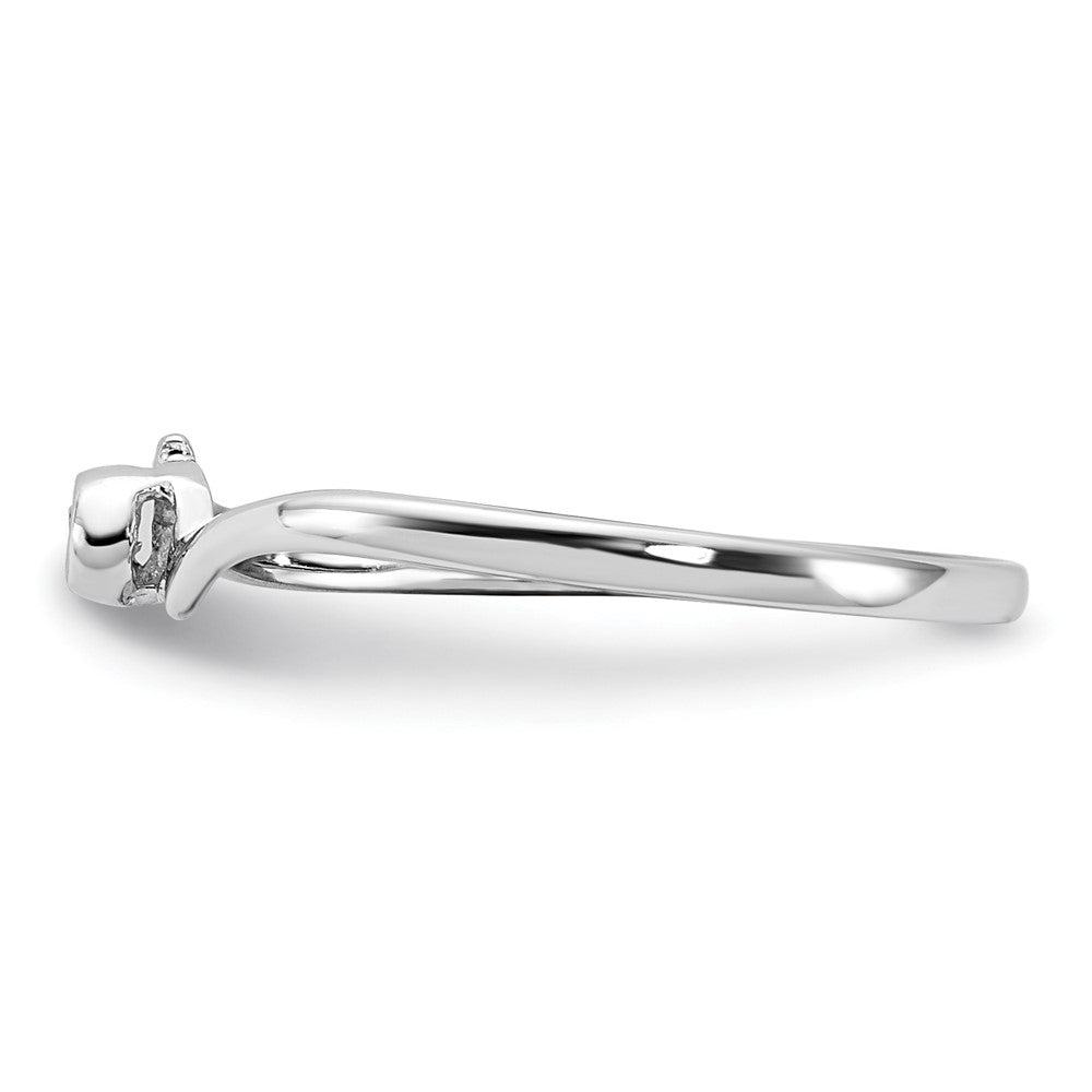 10K White Gold Polished Aa Diamond Ring