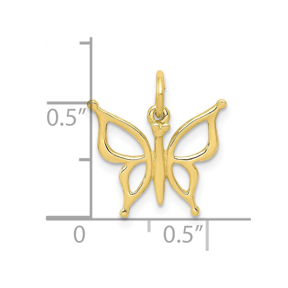10K Yellow Gold Butterfly Charm