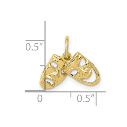 10K Yellow Gold Comedy/Tragedy Charm