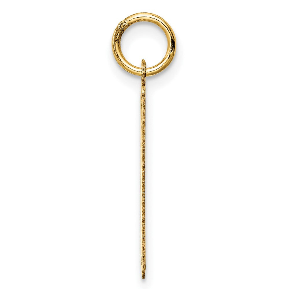 10K Yellow Gold Polished Razor Blade Charm