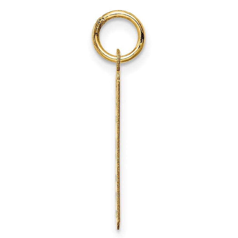 10K Yellow Gold Polished Razor Blade Charm