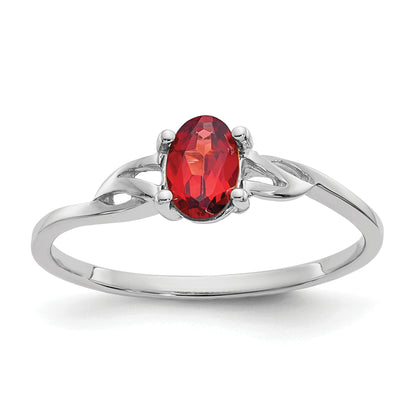 10K White Gold Birthstone Ring Mounting
