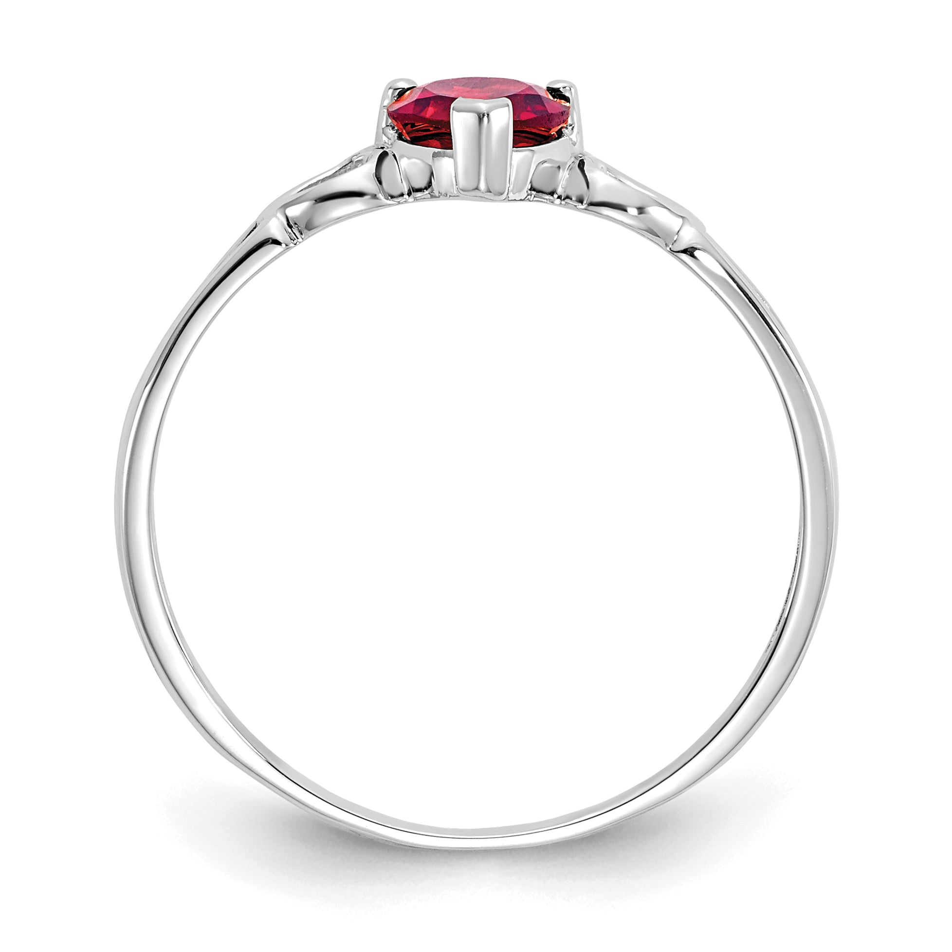 10K White Gold Birthstone Ring Mounting