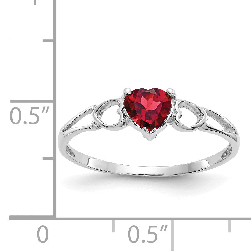10K White Gold Birthstone Ring Mounting