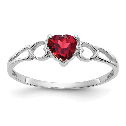 10K White Gold Birthstone Ring Mounting