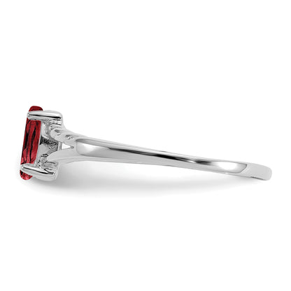 10K White Gold Birthstone Ring Mounting