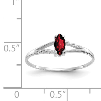 10K White Gold Birthstone Ring Mounting